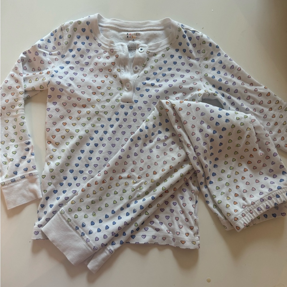 Roller Rabbit Multicolor Heart Print Kids Pajama Set